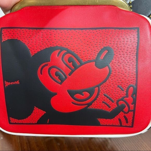 COACH Leather Keith Haring X Disney Mickey Mouse Kisslock Bag limited Edition - Picture 8 of 14